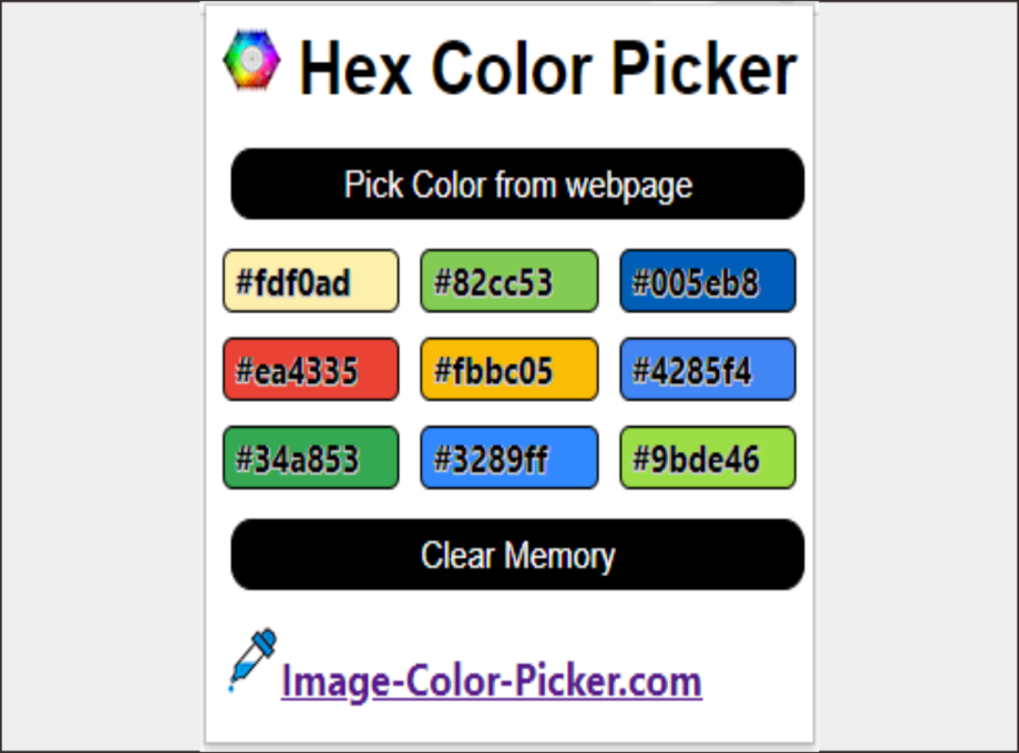Hex Color Picker for Chrome Extension
