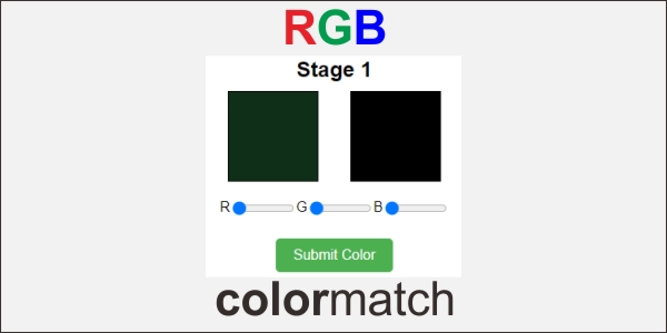 RGB colormatch game